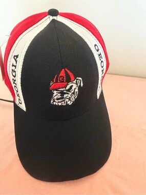 Georgia Cap - Black & Red Bulldog Logo